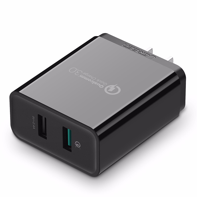 绿联双口USB快充,支持高通QC3.0,华为FCP快充