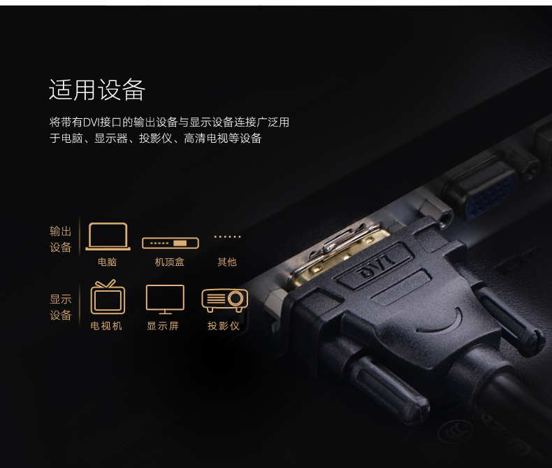 绿联DVI视频线，24+1双通道高清DVI转接线