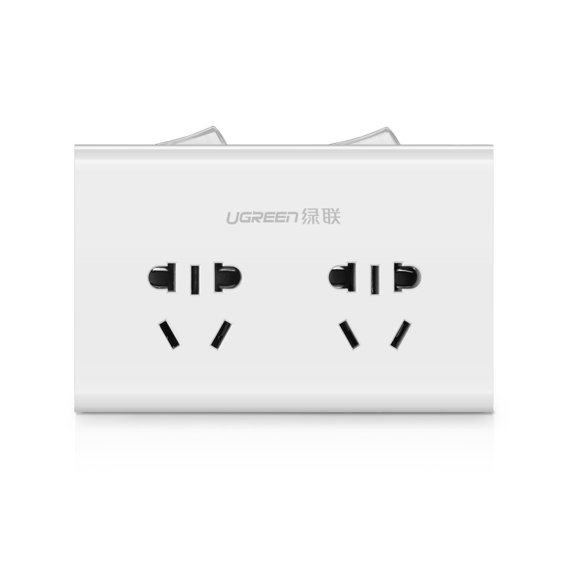 绿联无线排插电源转换器一分二扩展插座