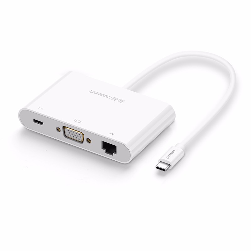 绿联Type-C转HUB/HDMI/VGA投影仪网卡转换器