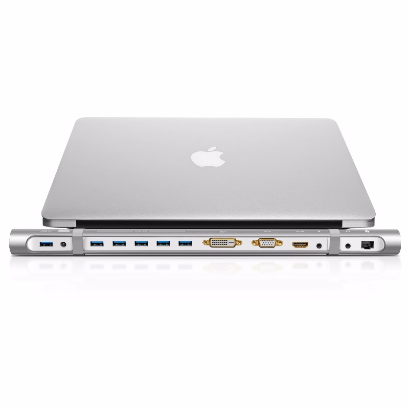 绿联USB转HDMI+VGA+网卡+HUB+读卡器多功能显卡转换器
