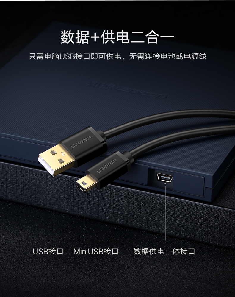 绿联USB外置光驱，外置台式笔记本电脑CD光盘刻录机