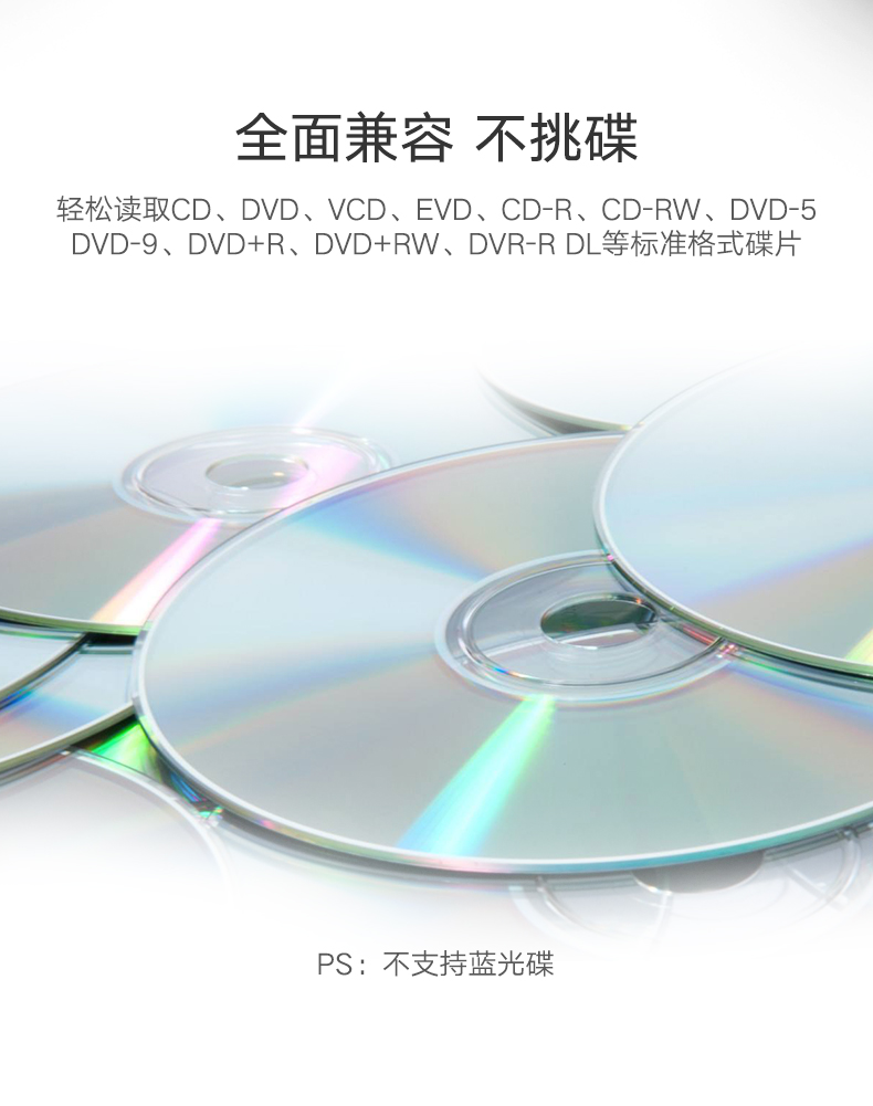 绿联USB外置光驱，外置台式笔记本电脑CD光盘刻录机