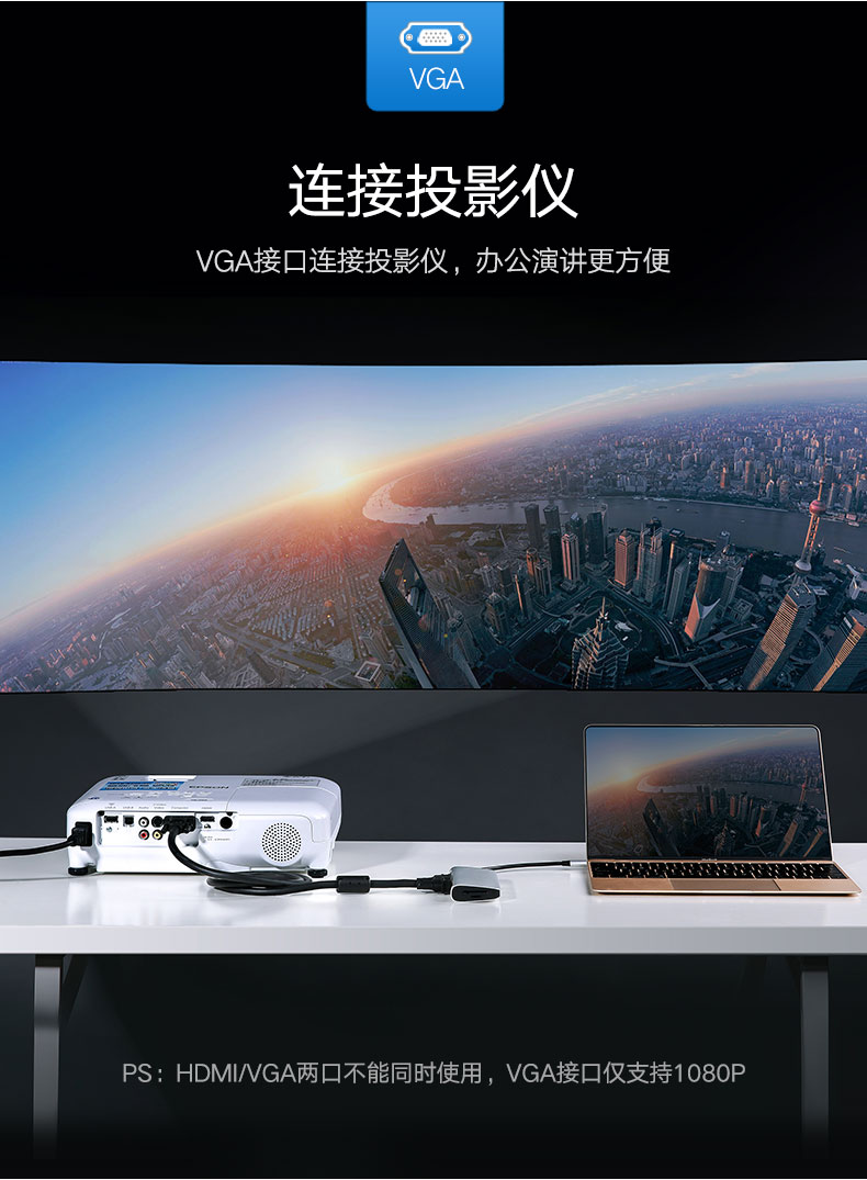 绿联Type-C转换器，Type-C笔记本MacBook5合1扩展坞