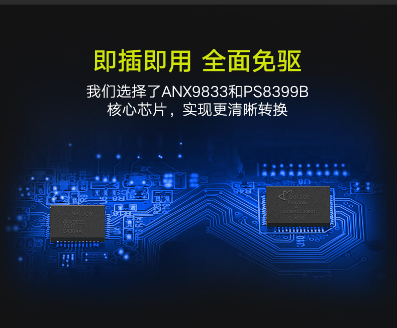 绿联DP转HDMI/VGA转换器