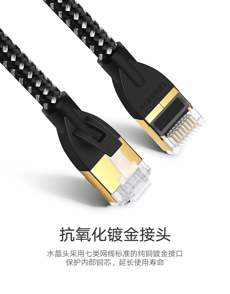 绿联六类千兆网线，6类纯铜电脑网络宽带千兆线