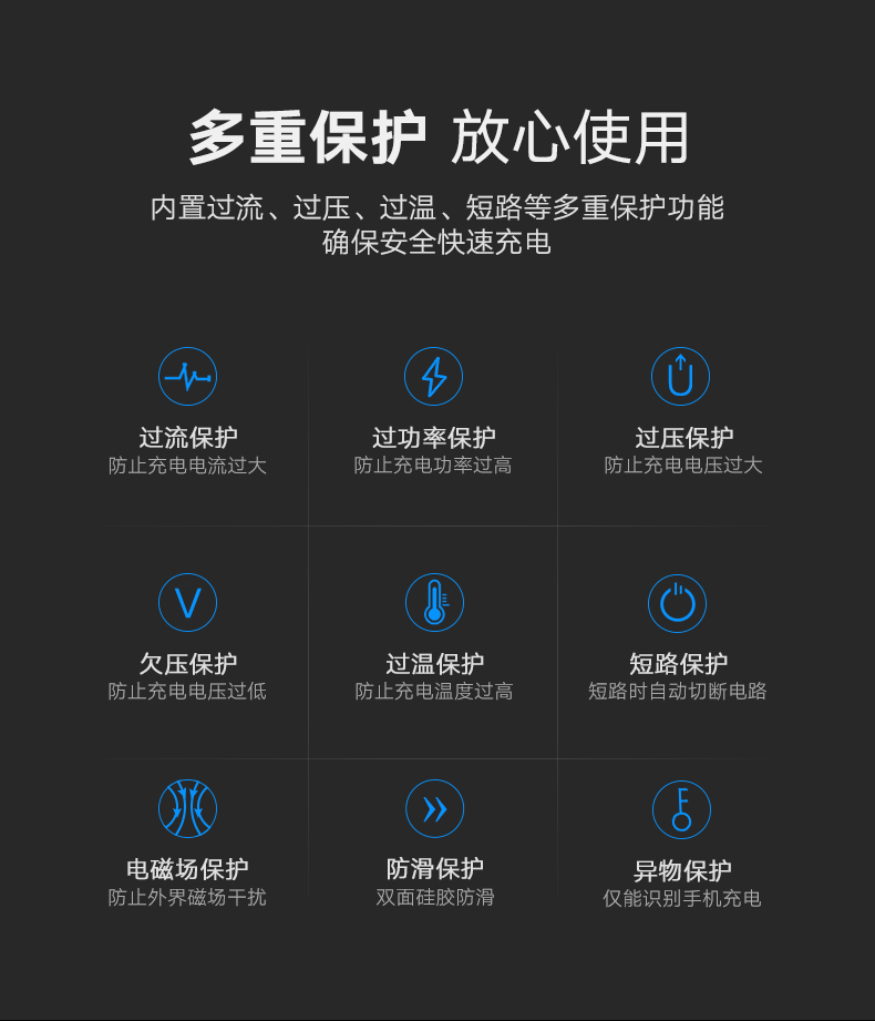 绿联7.5W无线充电器，苹果iphone8/X小米mix2s定频快充