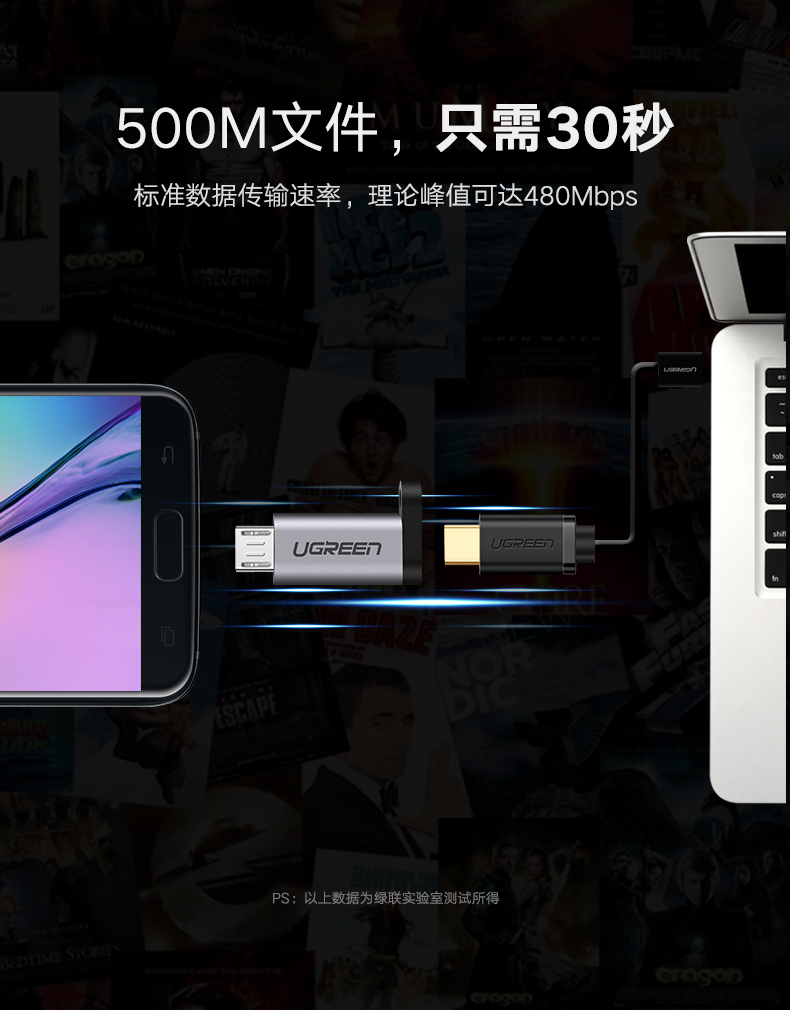 绿联Type-C转Micro-usb转接头