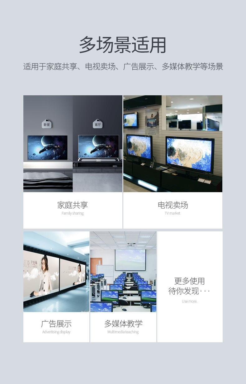 绿联HDMI一进二出分配器