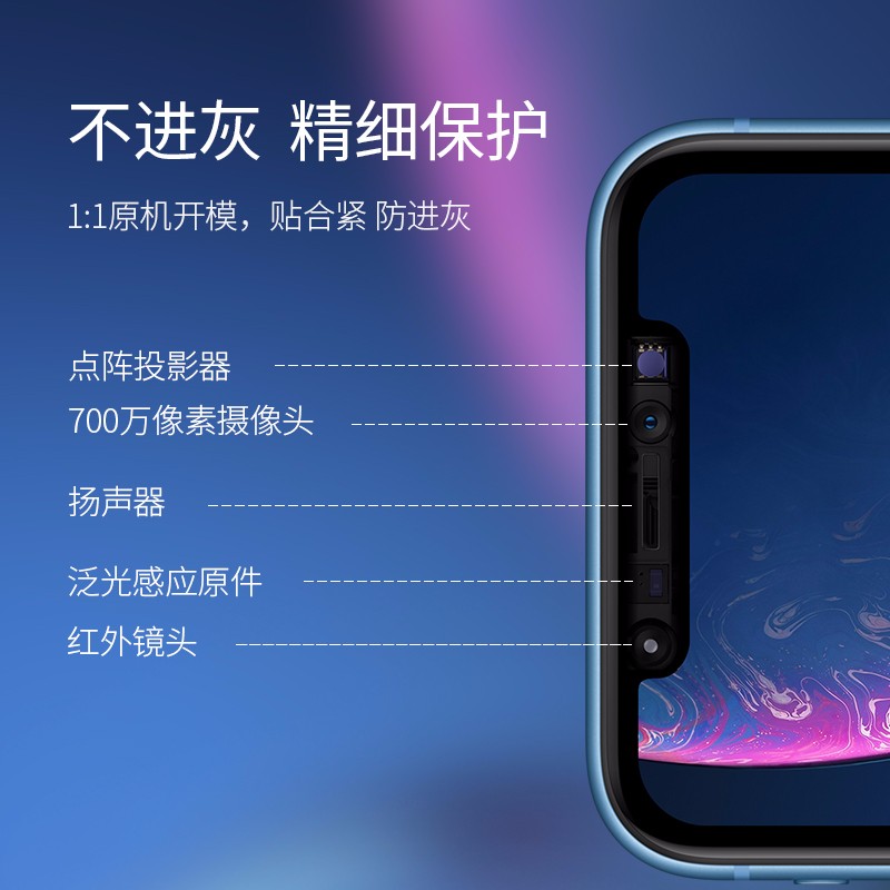 绿联iPhone xr钢化膜,9D全屏蓝光防爆手机贴膜