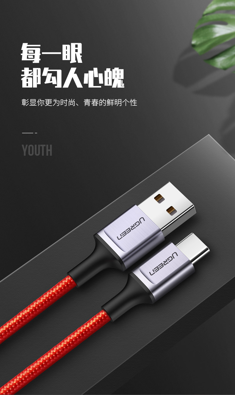 UGREEN绿联-品质新体验数码选绿联 绿联Type-c快充数据线奢华款