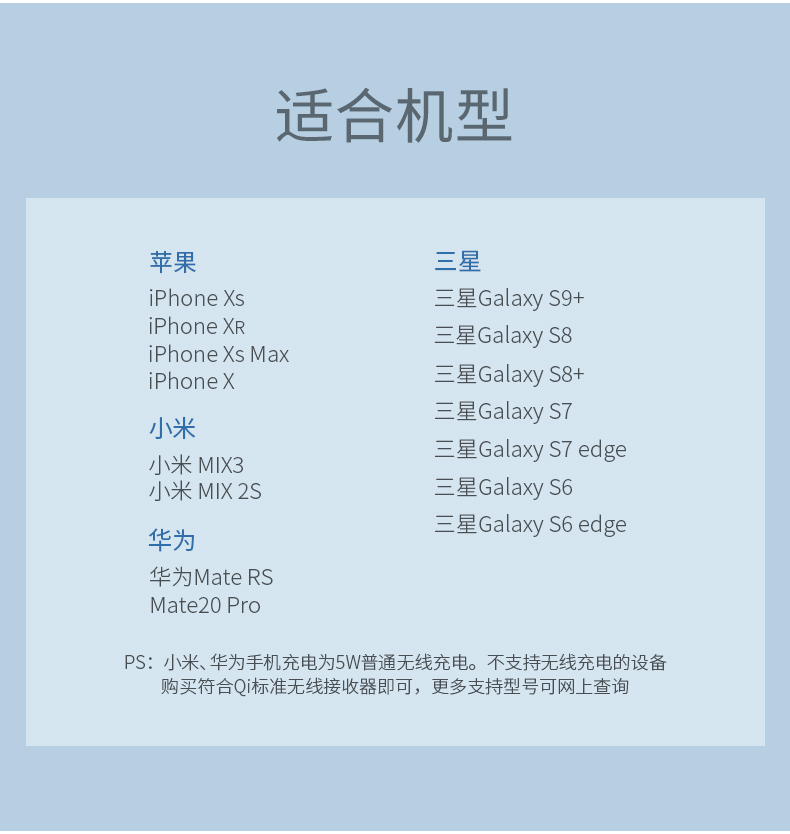绿联iPhone X华为Mate20系列无线充电器