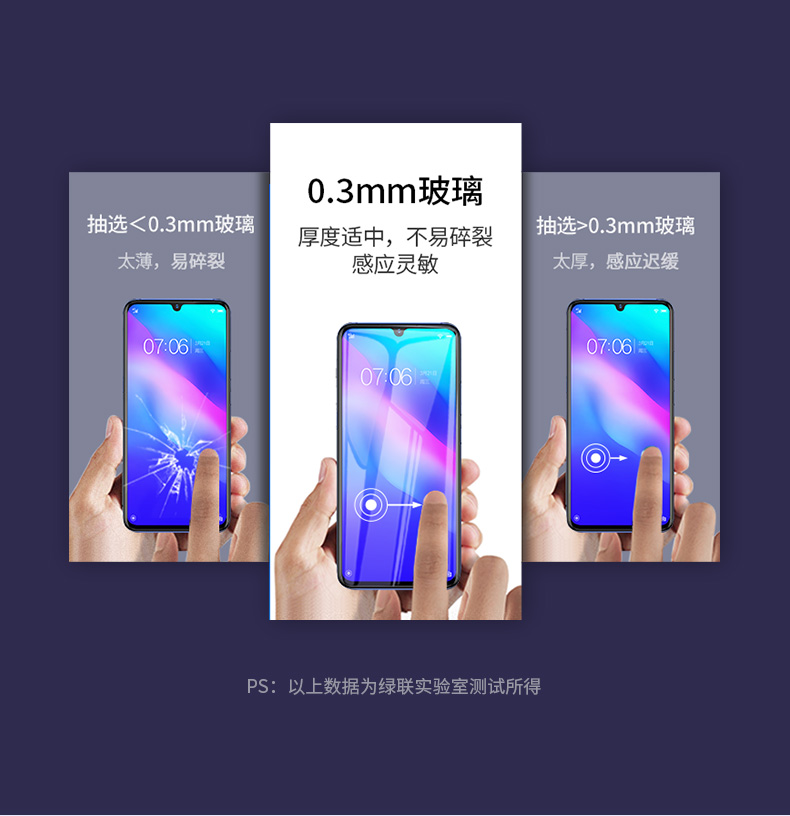 绿联iQOO曲面钢化膜