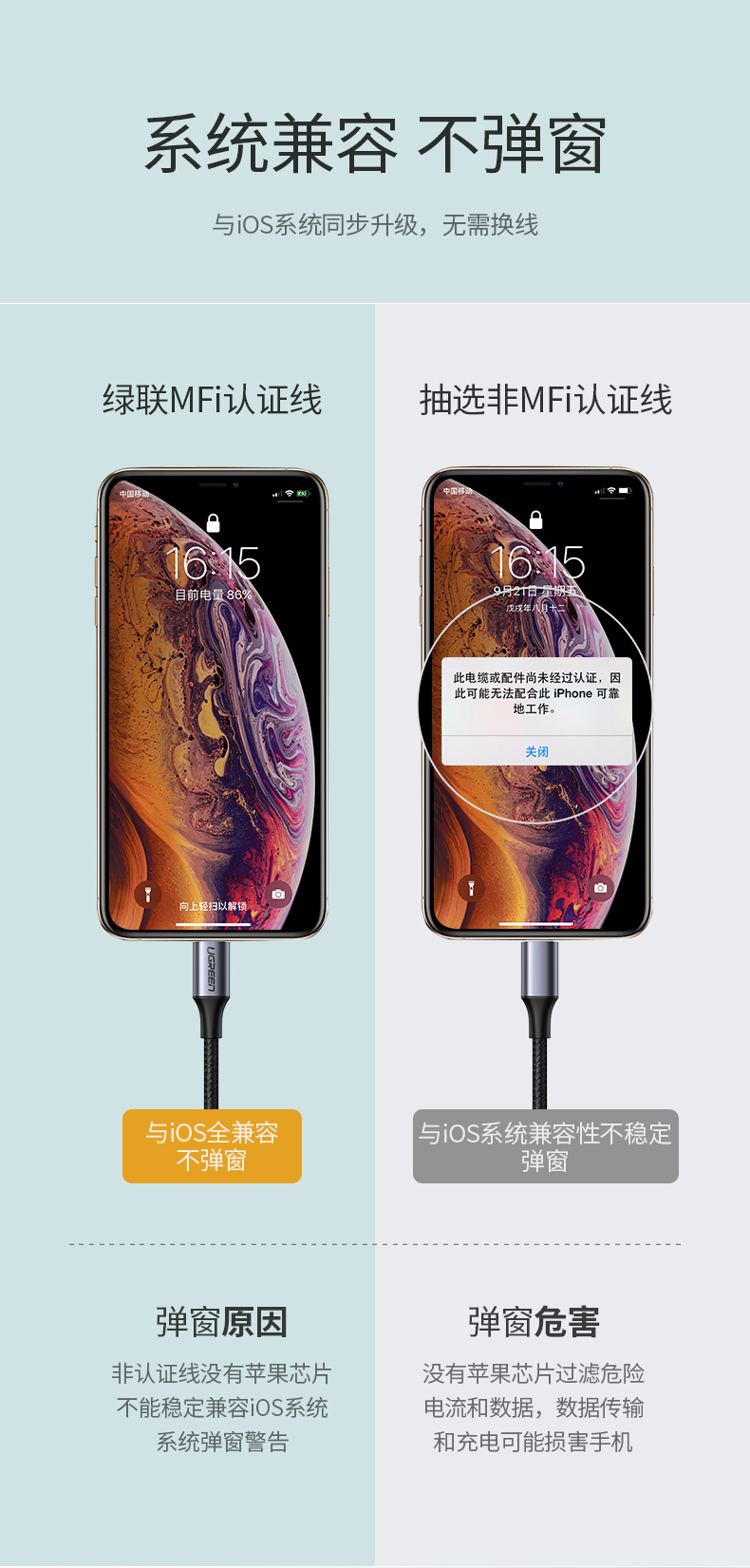 绿联usb-c转lightning闪充线编织款