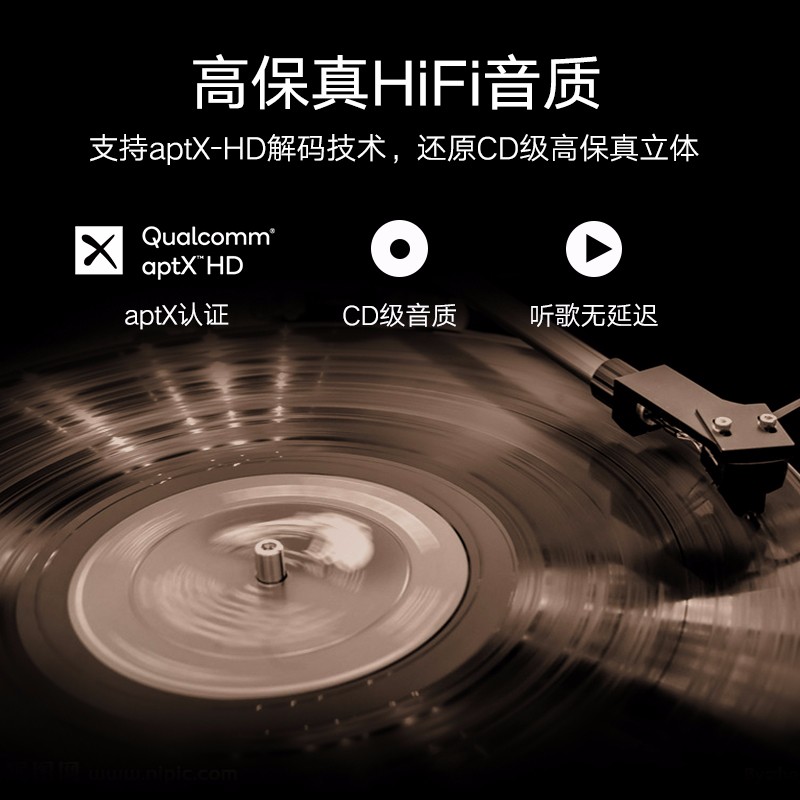 绿联蓝牙5.0音频接收器，蓝牙发射接收二合一光纤接口带aptX HD