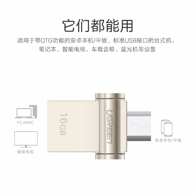 绿联Type C OTG U盘，手机电脑通用优盘