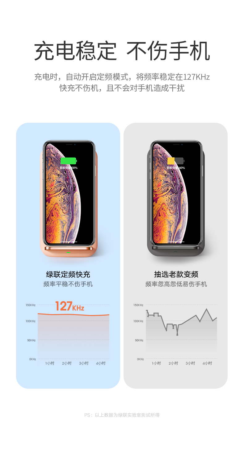 绿联苹果xs无线充电立式支架