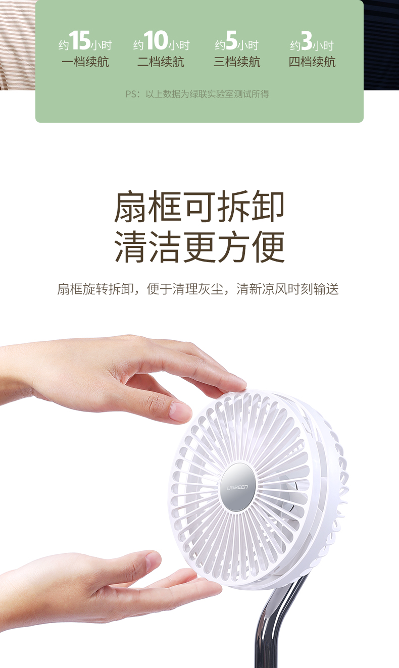 绿联USB桌面小风扇