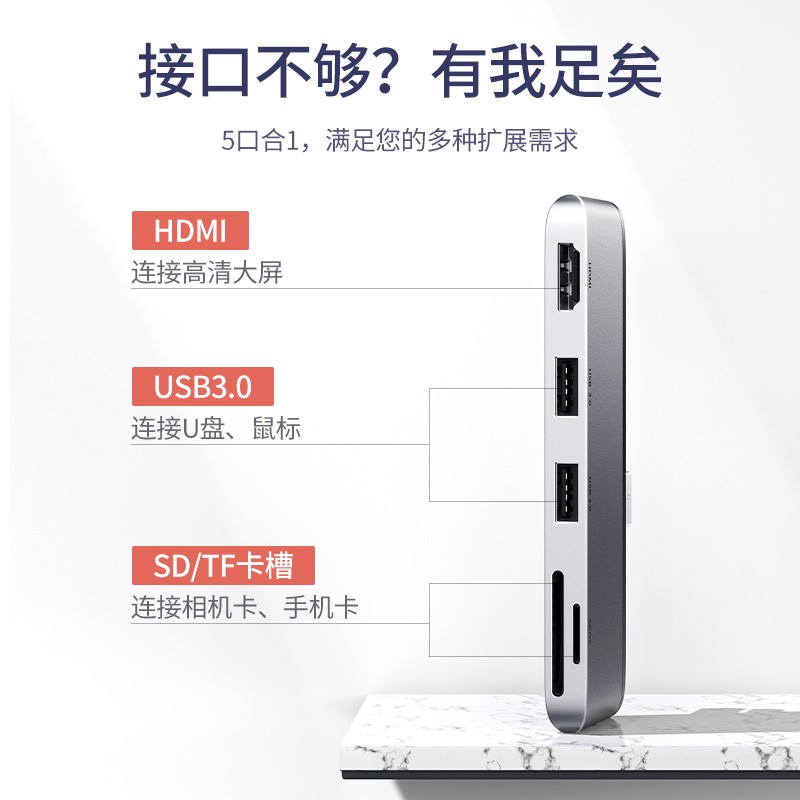 绿联Surface Pro4/5/6扩展坞