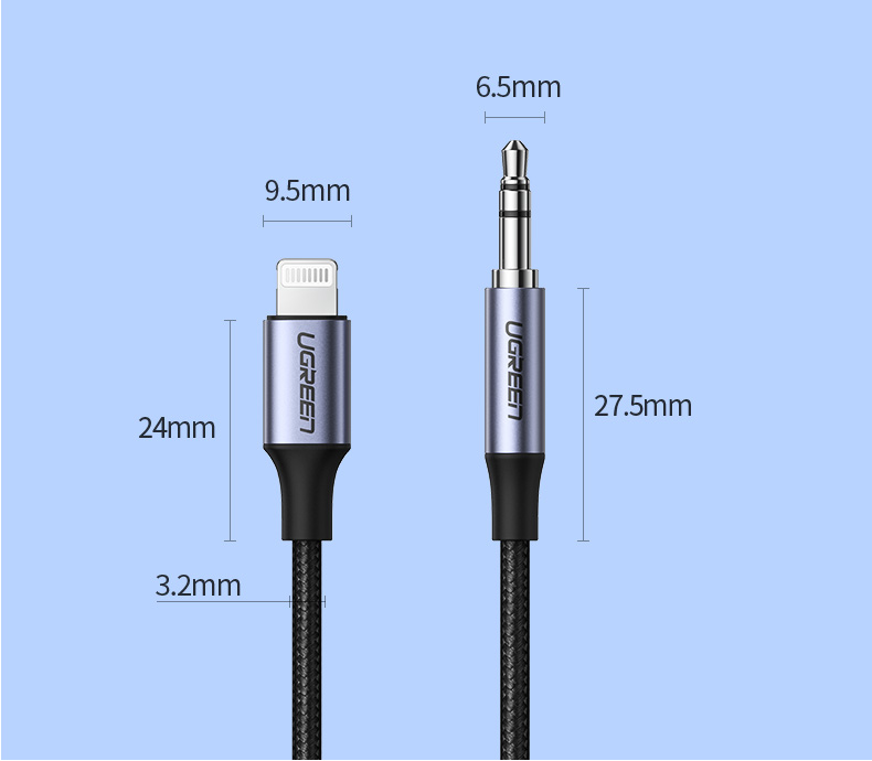 绿联lightning转3.5mm苹果音频转接线