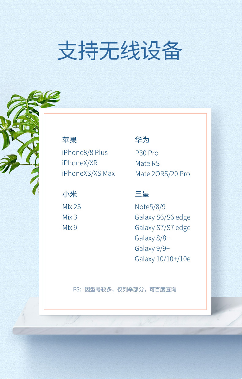 绿联无线充电宝10000mAh轻薄款