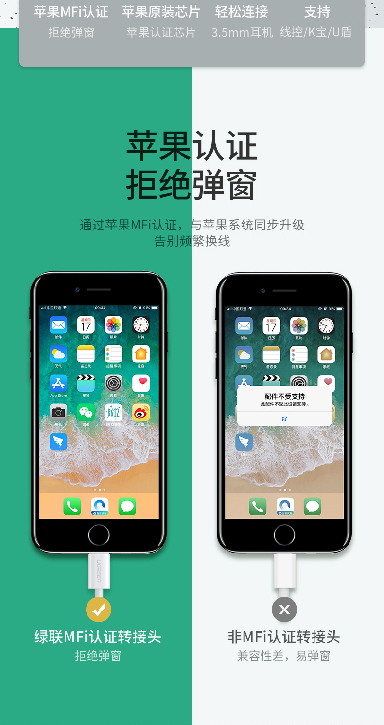 绿联iPhone11 pro耳机转接头