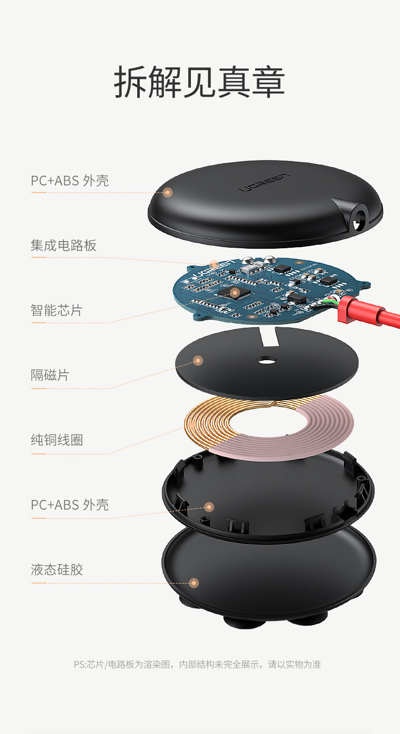 UGREEN绿联-更专业更安心的数码品牌 绿联iPhone11无线充电器