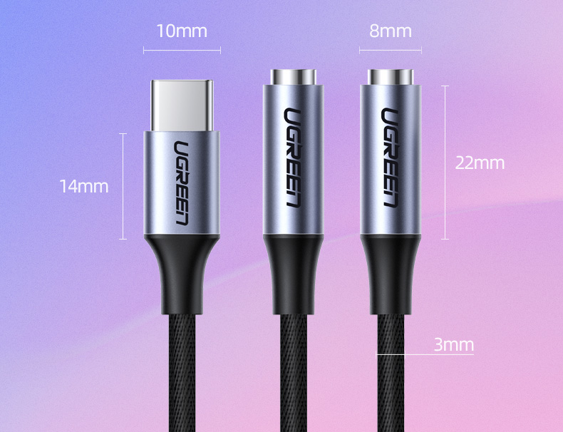 UGREEN绿联-品质新体验,数码选绿联 绿联Type-C耳机转接头,Type-C转双3.5mm