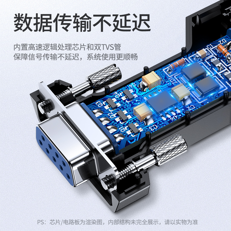 绿联RS232转RS485无源转换器工业级