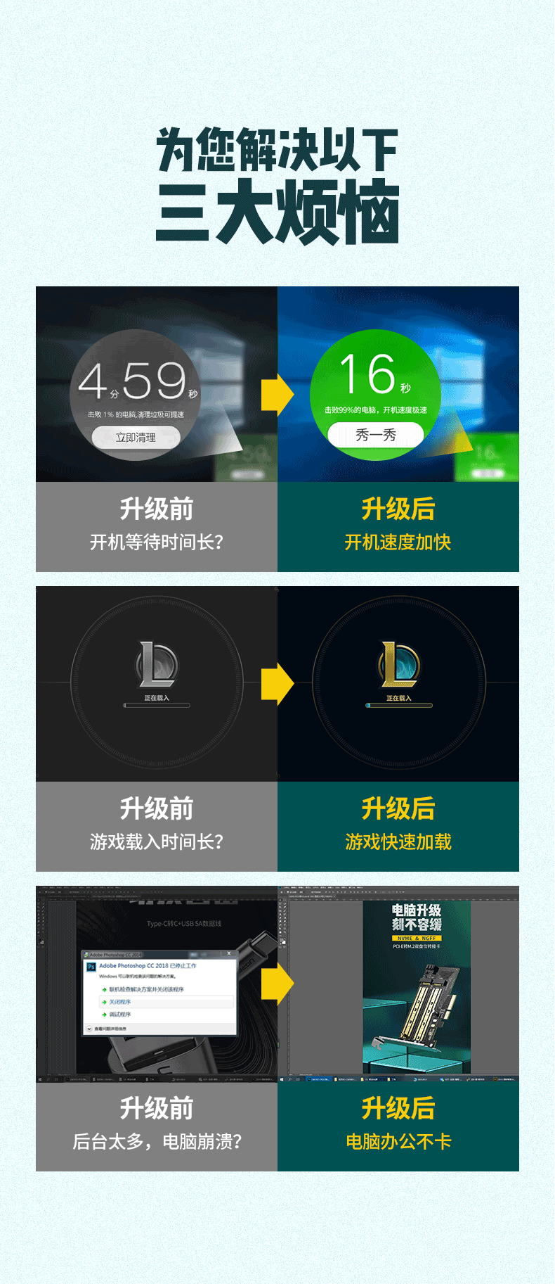 绿联M.2转接卡固态硬盘盒，pci-e转nvme/ngff