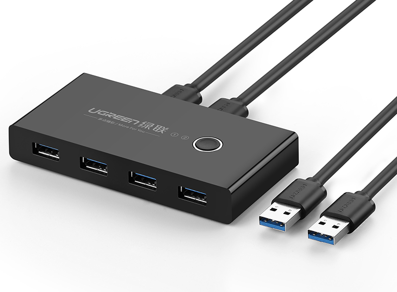 绿联USB3.0切换器二进四出视频教程丨30768
