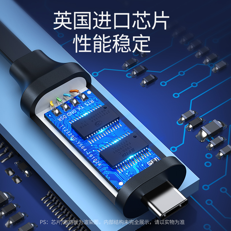 绿联type-c转RJ45 console网络调试线