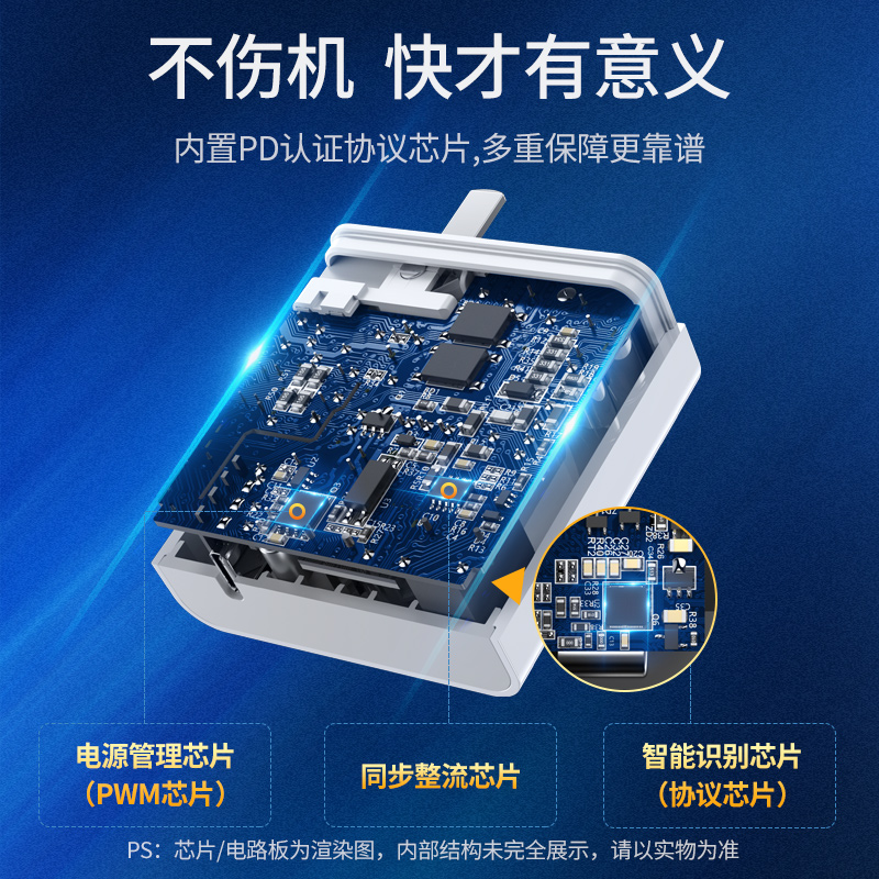 绿联PD65w充电器适用MacBook小米