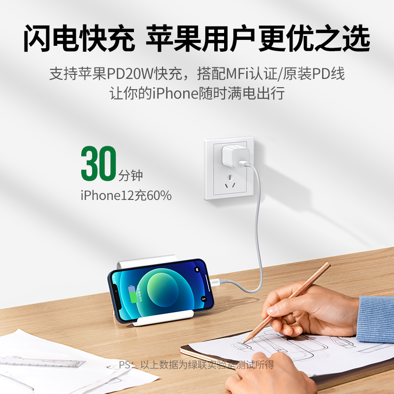 绿联小金刚PD20W充电头