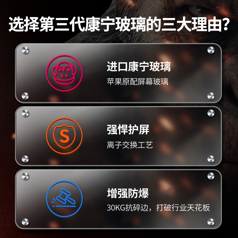 绿联iPhone13大猩猩钢化膜