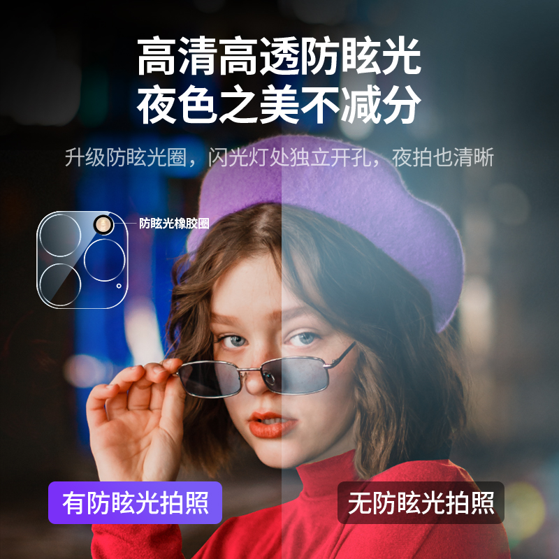 绿联适用iPhone14镜头膜