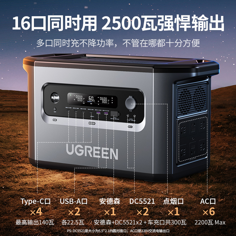 绿联星辰GS2200户外电源
