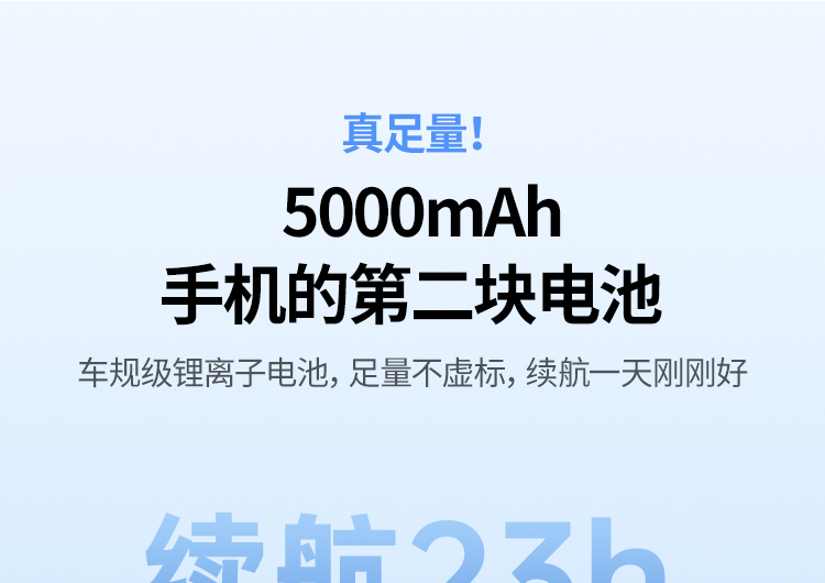 绿联 胶囊充电宝5000毫安22.5W快充Type-C直插可上飞机 PB503