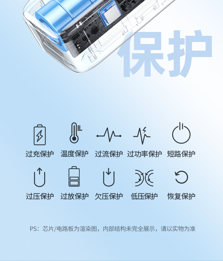 绿联 胶囊充电宝5000毫安22.5W快充Type-C直插可上飞机 PB503