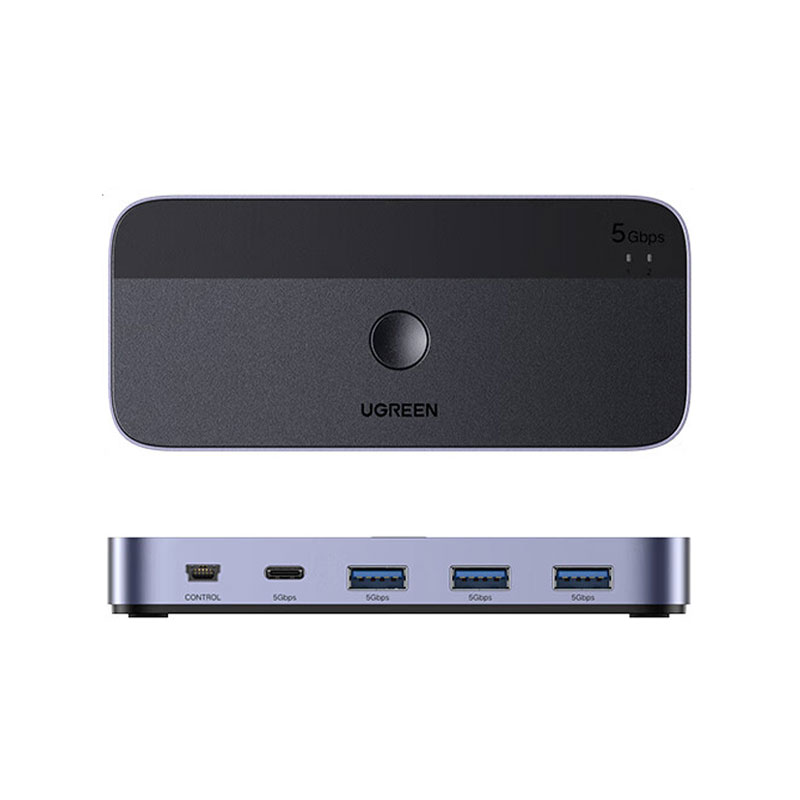 绿联USB3.0切换器二进四出 打印共享键盘鼠标分线器