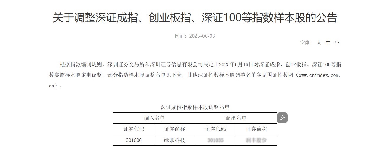 绿联科技首次入选深证成指样本股