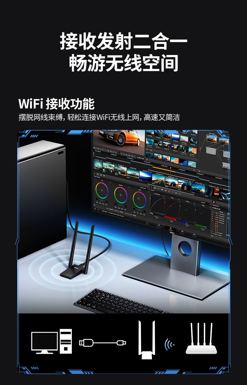 绿联CM495-25226 双频自动切换 畅享畅通