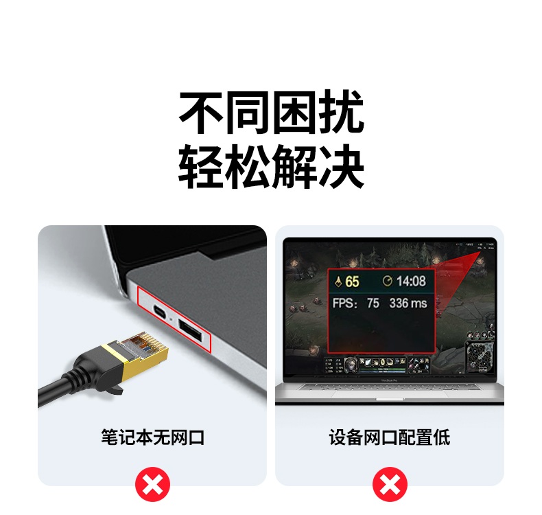 绿联CM650-15636 USB3.0千兆有线网卡 高速网络解决方案
