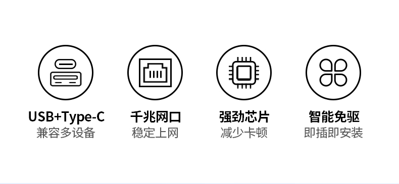 绿联CM650-15638 双接口兼容 USB/Type-C设备通用
