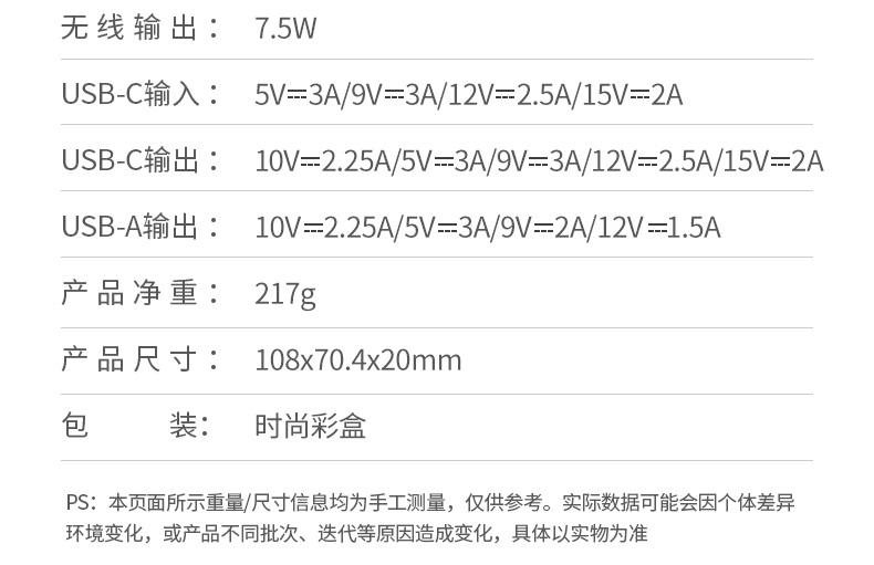 绿联PB575 支持小米快充协议 安卓设备适用