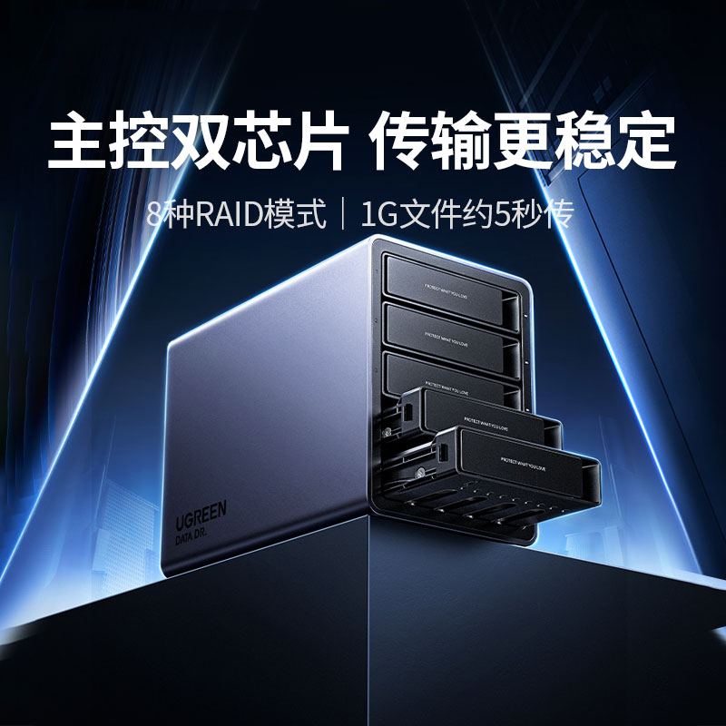 绿联五盘位 RAID 硬盘阵列柜