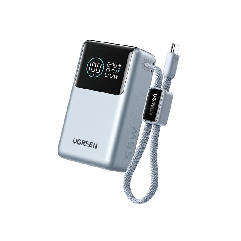 绿联能量湃Pro 55W充电宝 自带线10000mAh