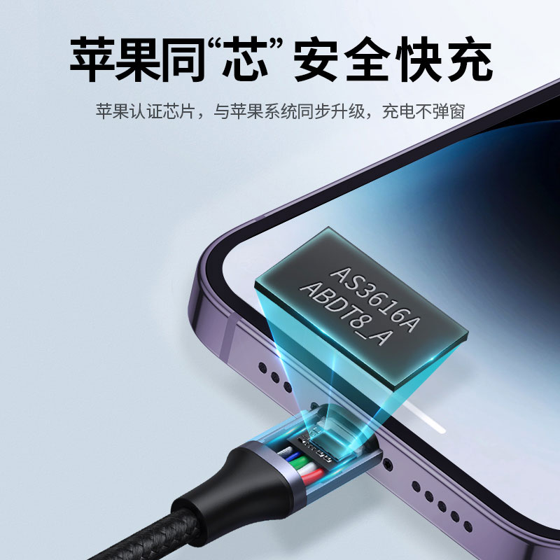 绿联USB-C to Lightning 数据线 iPhone14数据线
