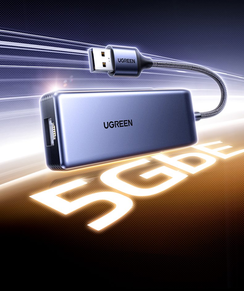 绿联USB-A网卡 加粗铜芯+编织线 抗干扰低损耗