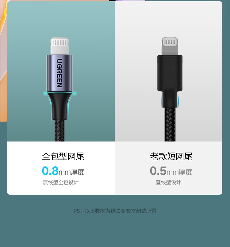 绿联US304 PD20W快充线 实测高效充电 绿联US304 PD20W快充线 实测高效充电